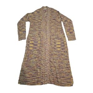 Liverpool Los Angeles Long Open Cardigan Sweater‎ Women's Size Medium Multicolor